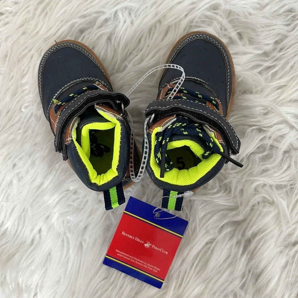 BEVERLY HILLS POLO CLUB Toddler Boys Casual Boots Size 5 NEW - Picture 6 of 14